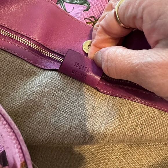Gucci Pink Floral Tote Bag - Picture 10 of 12